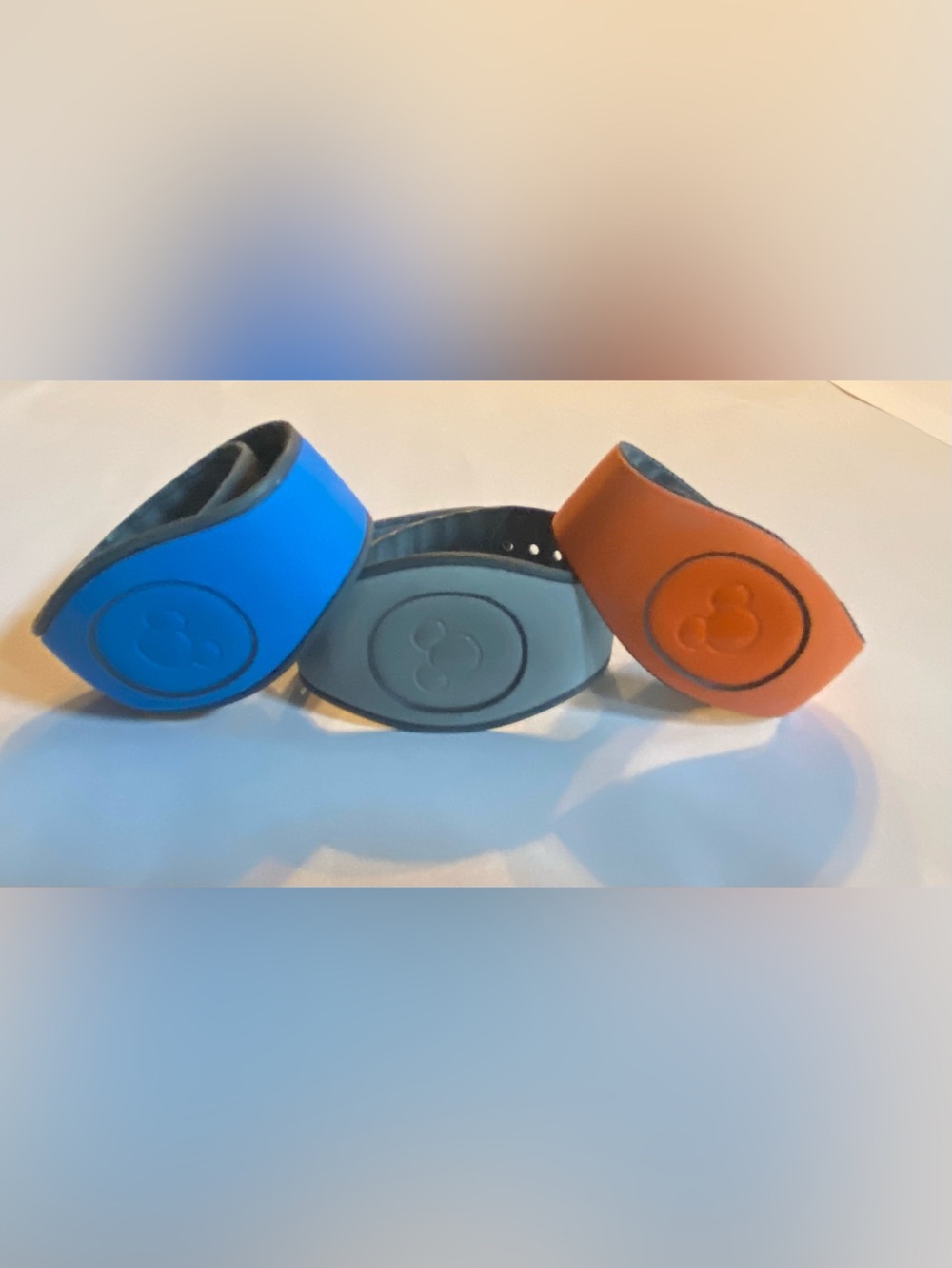 Disney MagicBand 2.0 Bundle Of 3 Blue Gray Orange Previously Linked Collectible